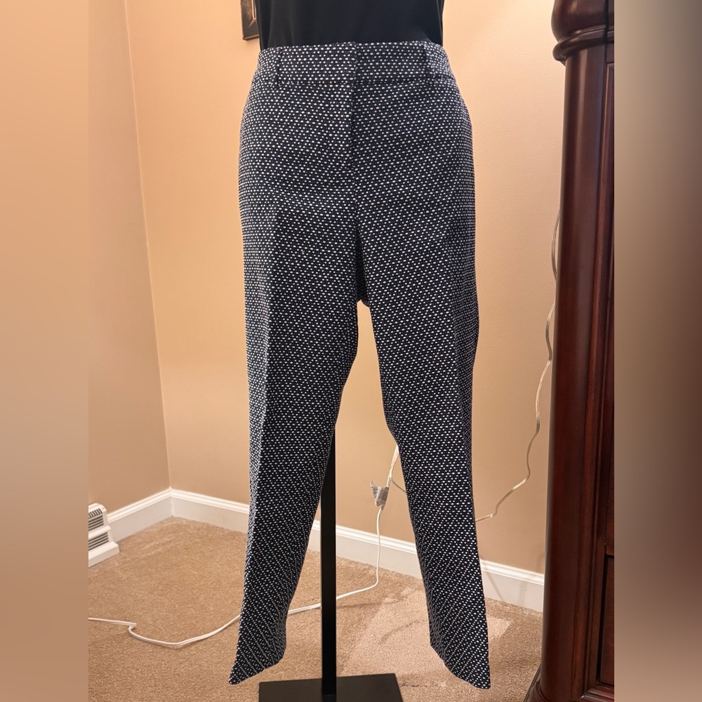 Cynthia Rowley black tweed ankle trouser pants. Size 8